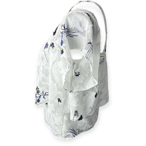 Lucky Brand Coral Cold Shoulder Polyester Top - Picture 3 of 8